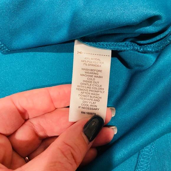 Cable & Gauge Studio Women's Size Medium Lounge Turtleneck Top – Sea Green - Picture 7 of 9